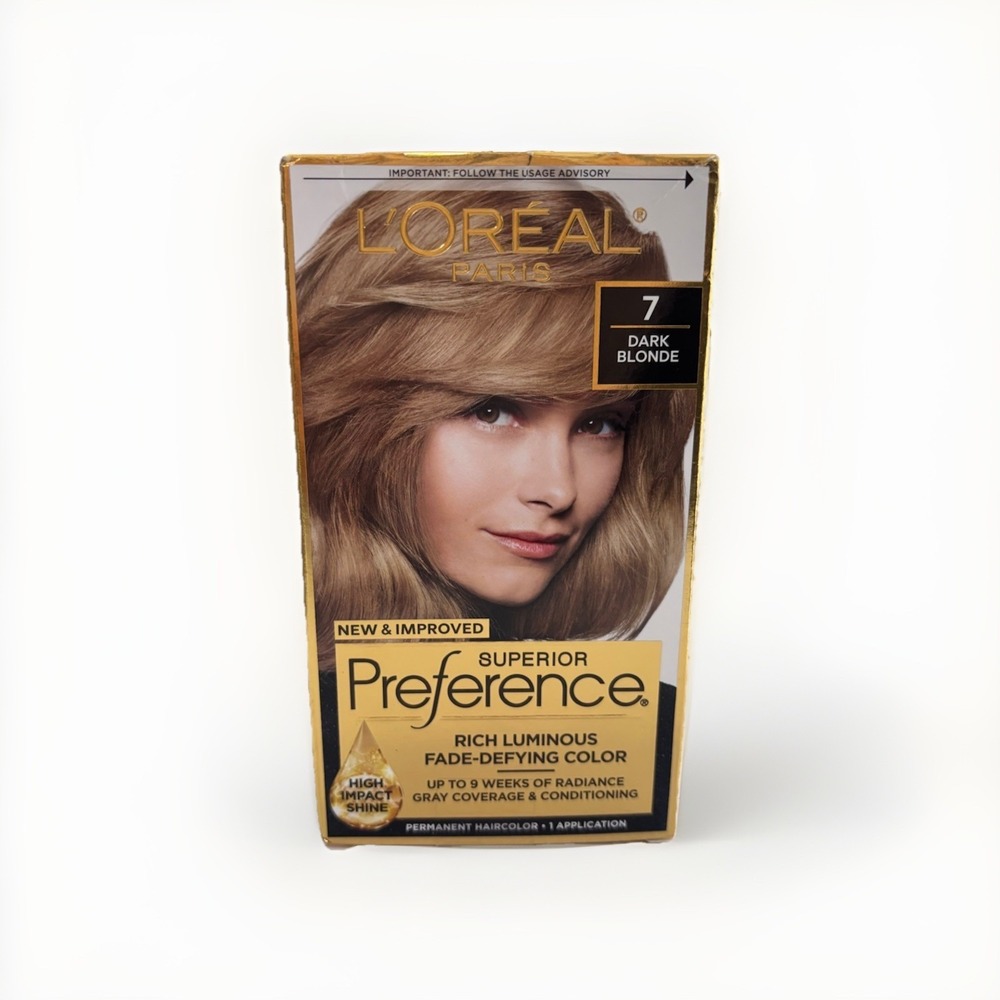 Loreal Superior Preference 7 Dark Blonde Natural Hair Color Kit